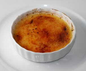 creme brulee finished with a blowtorch
