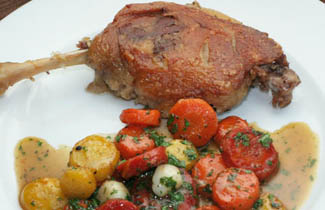 Duck Confit with 3 types of Carrots