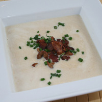 sunchoke soup with oyster mushrooms