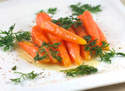 honey glazed sous vide carrots